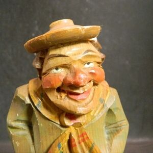 Rustic Wooden Sculpture with Hat